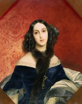 Frau Werke - Porträt von m a beck Karl Bryullov schöne Frau Dame